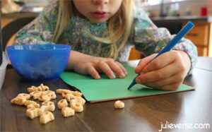 Learning Letters: Letter Writing and Pre-Reading Activities With Food learning with food