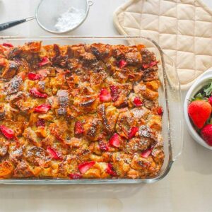 (Gluten Free) French Toast Bake: Make ahead breakfast casserole gluten free breakfast casserole