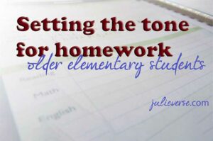 Setting the tone for homework