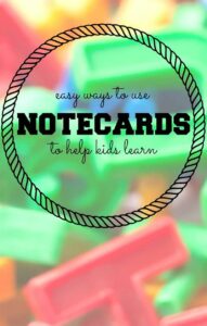 How To Use Note Cards to Help with Homework and Learning easy ways to use note cards to help kids learn phonics