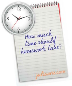 recommended time for homework