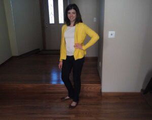 How to Wear a Yellow Cardigan this spring